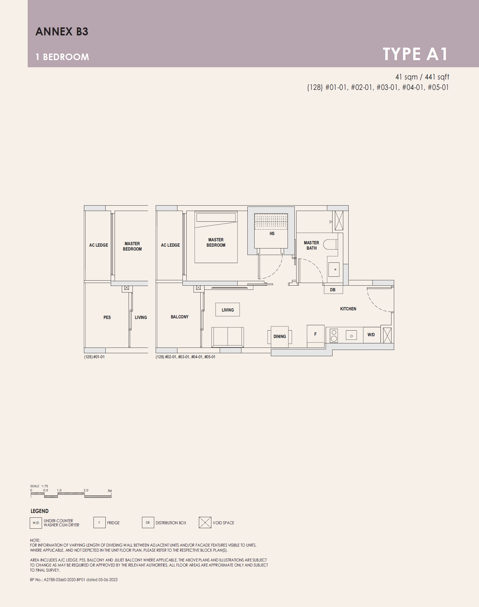 Orchard Sophia 1 Bedroom Floor Plan 1