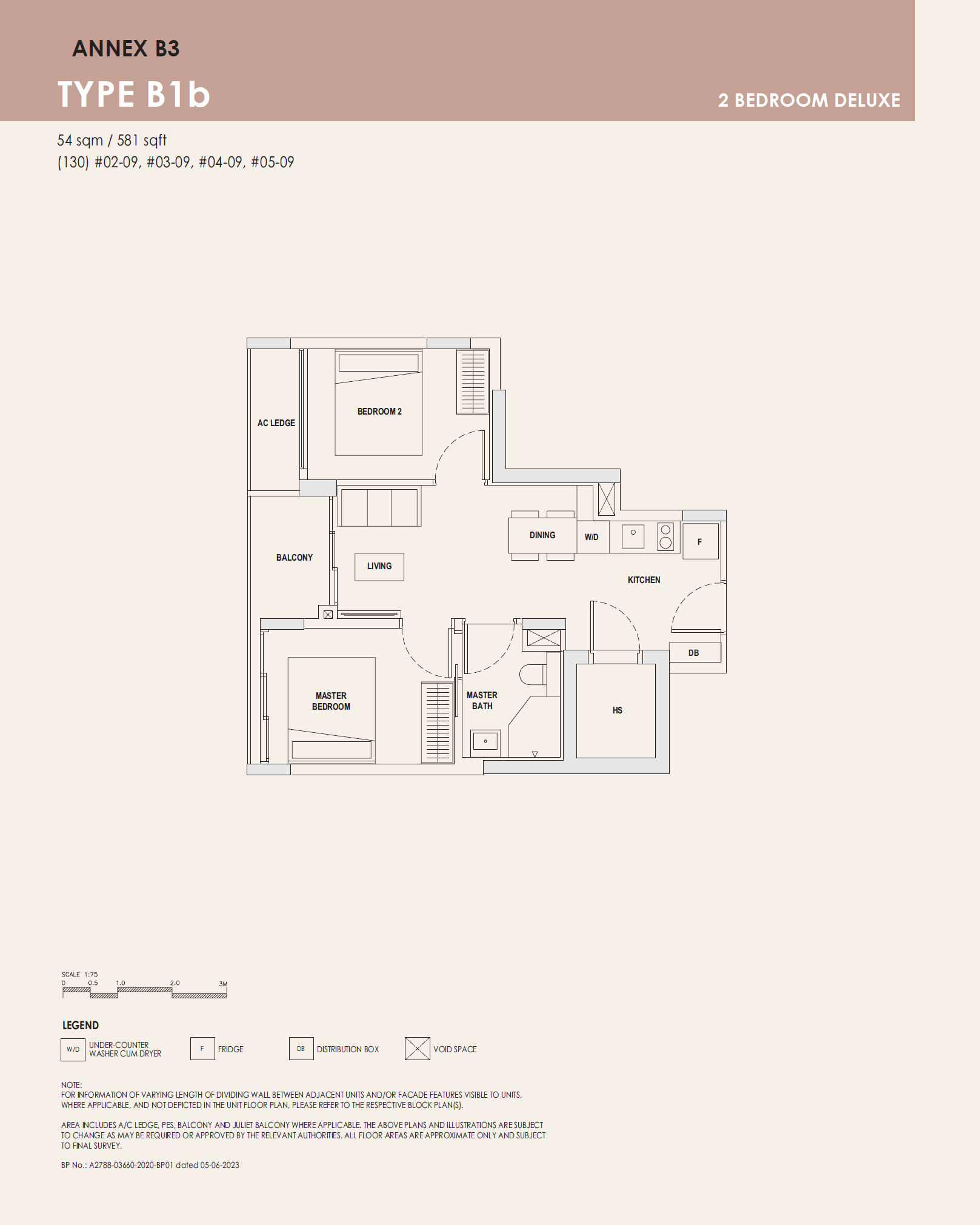 Orchard Sophia 1 Bedroom Floor Plan 3