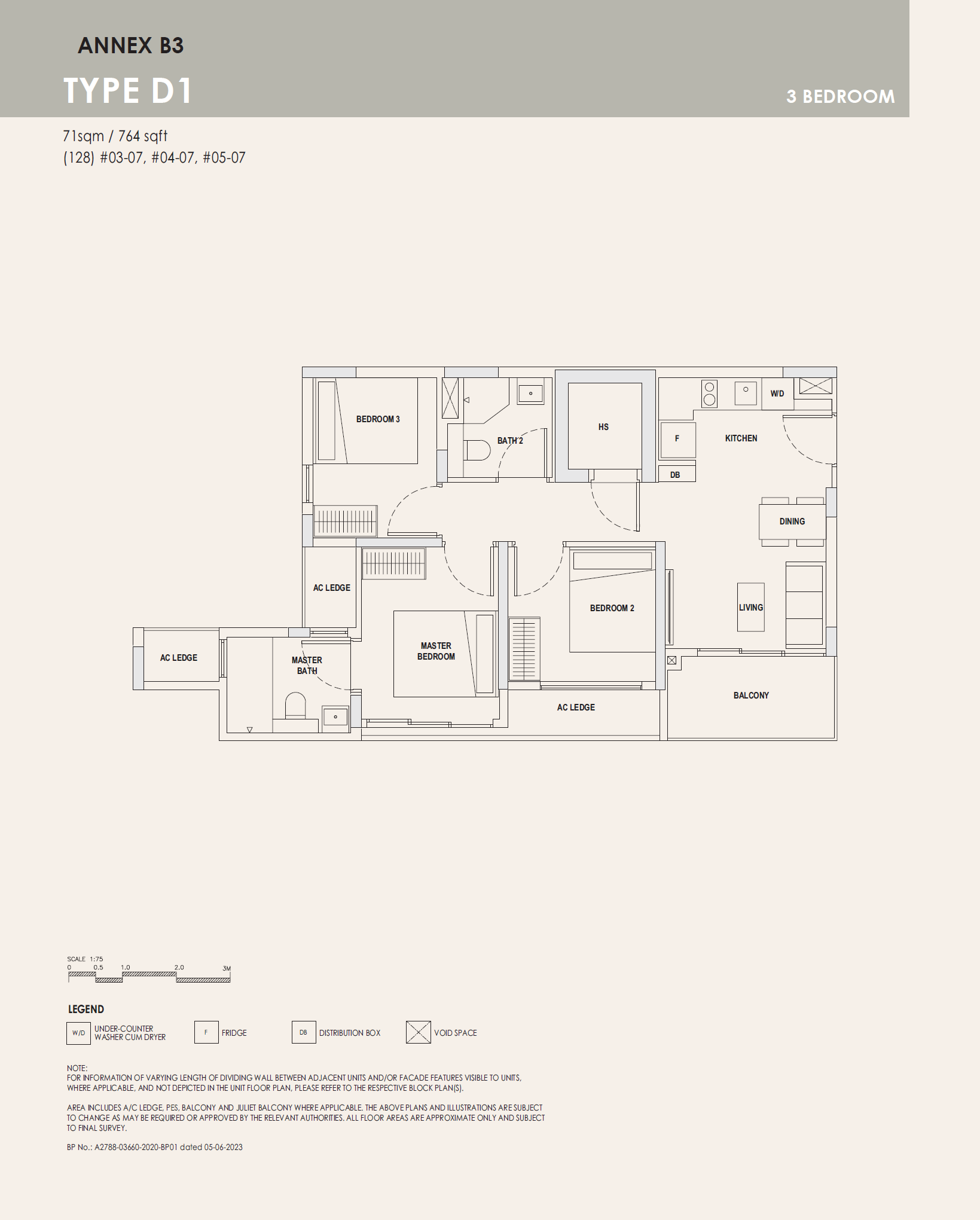 Orchard Sophia 1 Bedroom Floor Plan 6